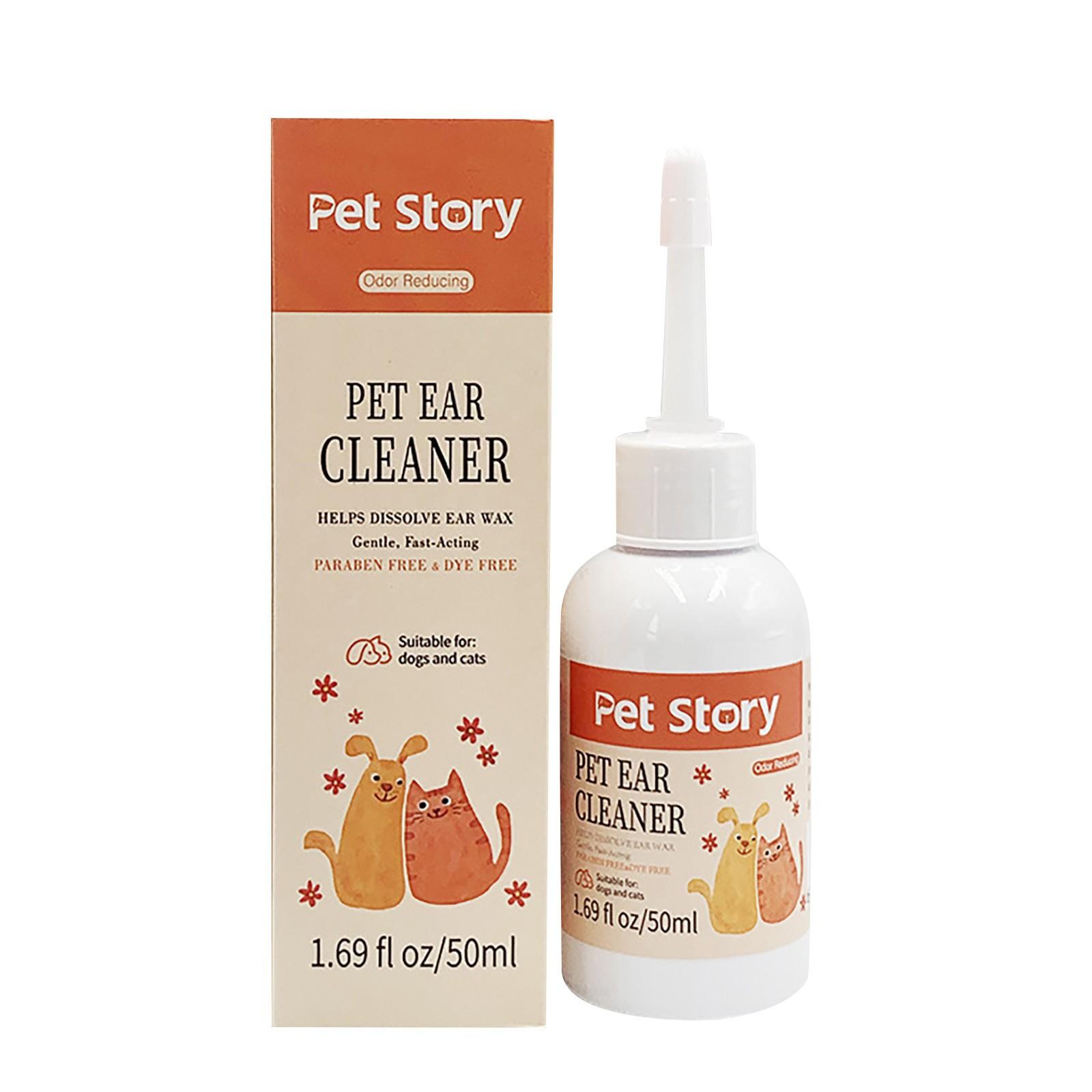 Ohrenreiniger für Katzen, Ohrenreiniger für Hunde, Ohrmilbenentferner für Haustiere, Ohrentropfen für Katzen und Hunde, saubere Ohren, 50 ml