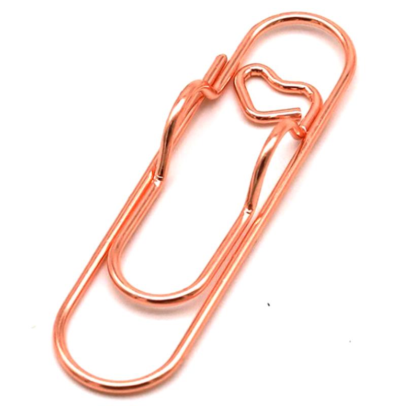 5 Stücke Büroklammern Metall Stifthalter Clip Schule Lesezeichen Foto Memo Ticket Clip Schreibwaren Büro Schulbedarf rose gold
