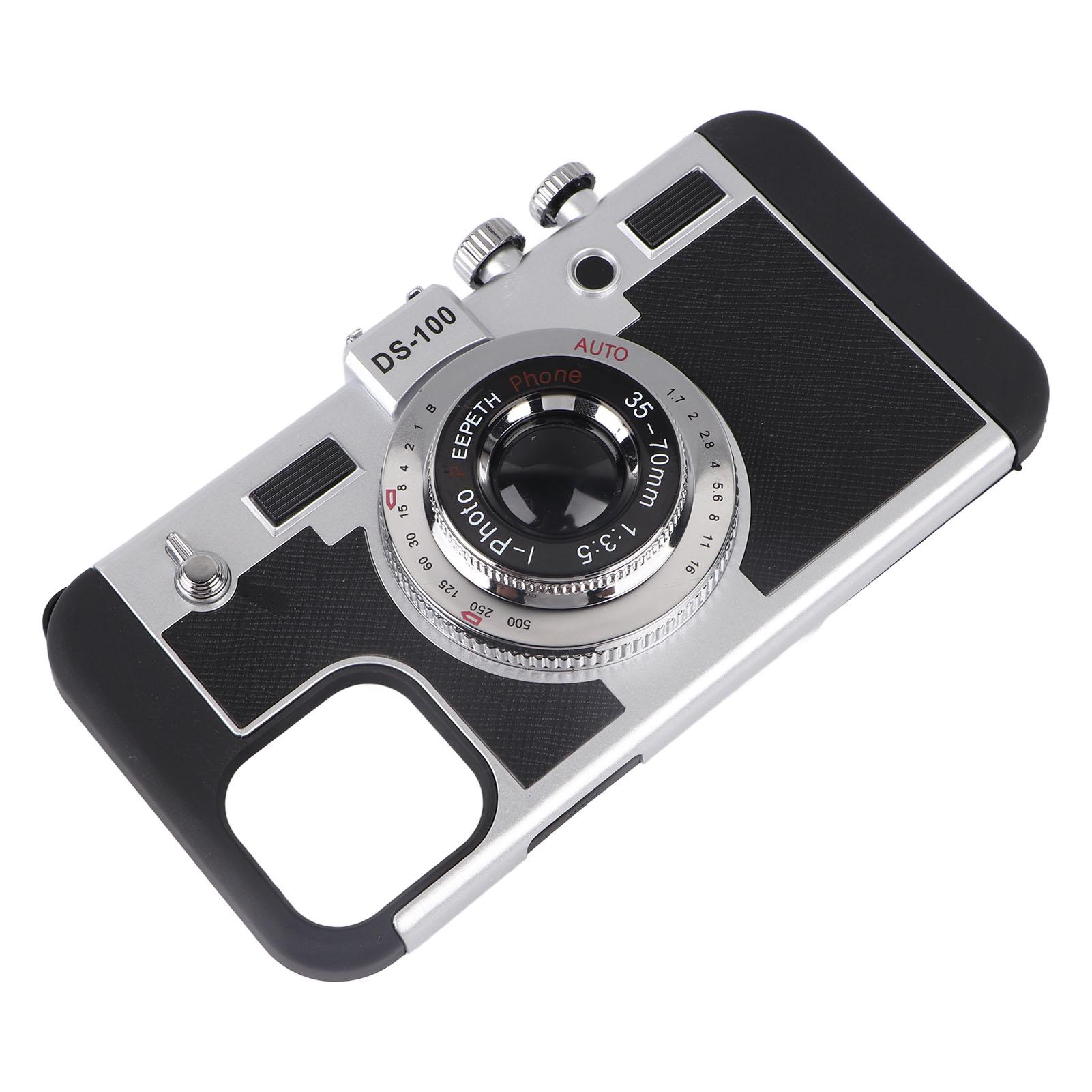 Kamera Handyhülle 3D Vintage Kamera Design Handyhülle für IPhone 12 12pro mit abnehmbarem Schlüsselband