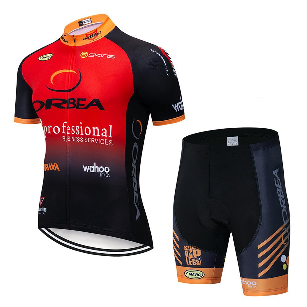 Sommer ORBEA Kurzarm Radsportanzug Herren Radtrikot Rennrad Mountainbike Fahrtop L rot