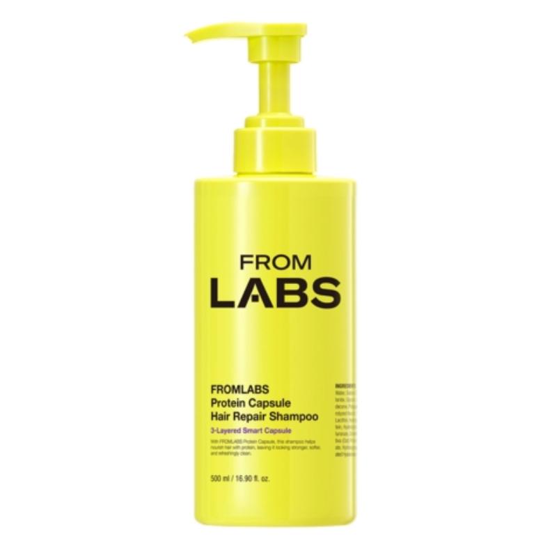 Fromlabs Protein Absorption Shampoo 500ml – Sulfatfreies Koreanisches Reparaturshampoo für geschädigtes Haar, Keratin-Protein Haarreparatur-Pflege, Frischer Rosengarten-Duft 500ml yellow