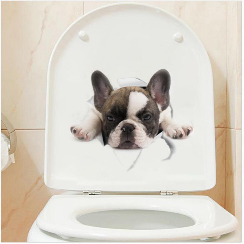 DIY Unterwasser Tier Muster Badezimmer Dekor 3D Toilettensitz Aufkleber PVC Kunst Tapete Abnehmbare Badezimmer Aufkleber Toilettenaufkleber 30*20cm