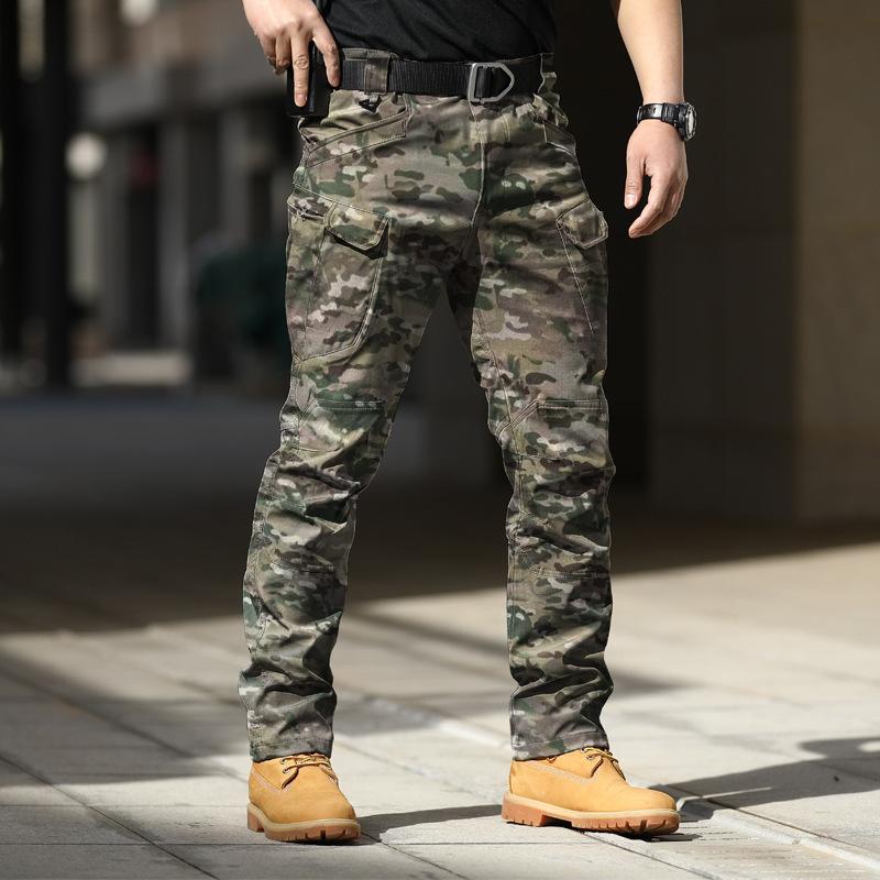 Schnelltrocknende Outdoor-Hose Mehrere Taschen Elastische Hose Wasserdicht Übergröße 6XL Lässige Cargo-Hose Herrenbekleidung XXXXL gray
