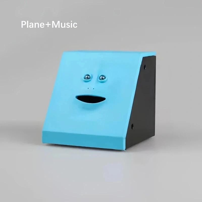 1 stück Kinder Sensor Münzkassette Niedliche Gesicht Bank Geld Safe Sparschweine Isst Geld Sparen Kreatives Spielzeug für Kinder Weihnachtsgeschenk
