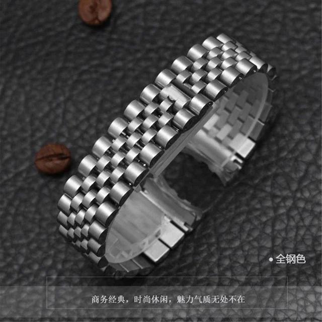 Armbänder für Rolex DATEJUST DAY-DATE OYSTERPERTUAL DATE Edelstahl-Uhrenzubehör Armband 17mm 20mm 21mm Uhrarmband 20mm