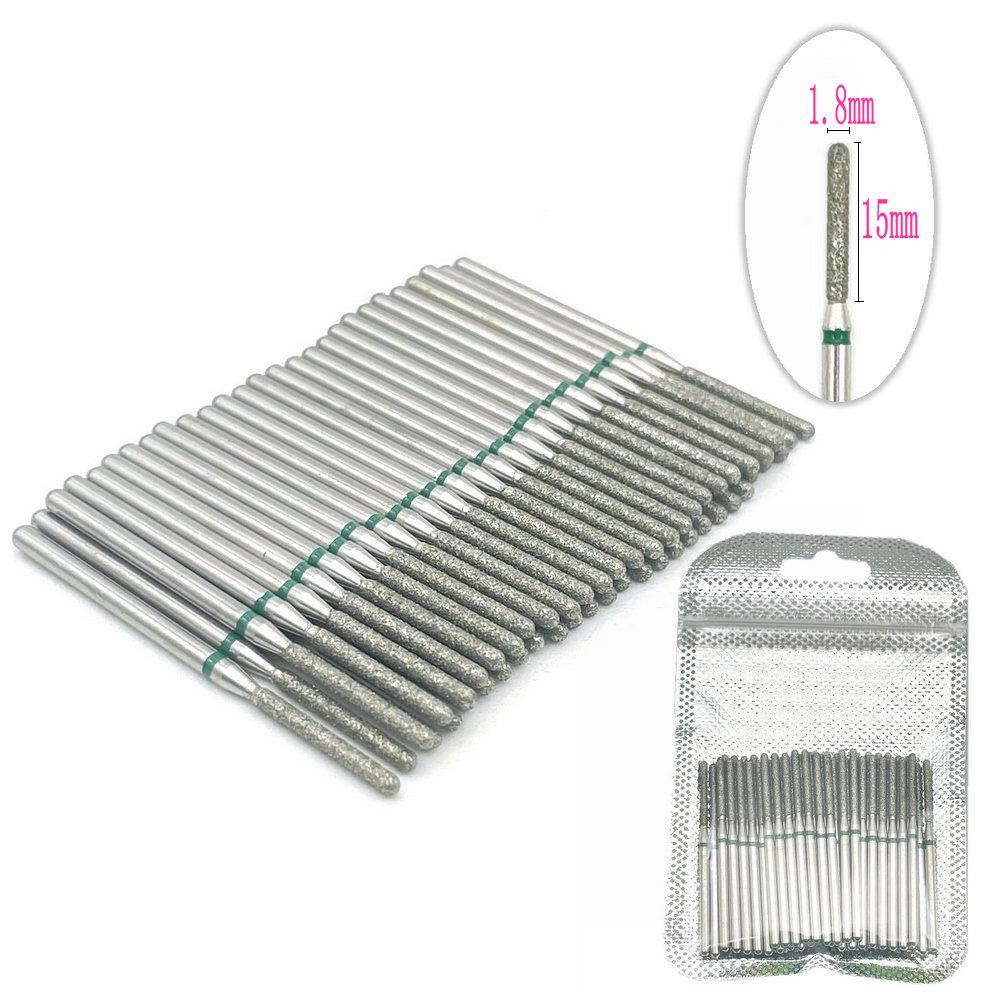 50 teile/paket Diamant Fräser Schleifen Bohrer Bits Diamant Polierer HP 2,35mm Diamant Polierer Nagel Bohrer Bits Bohrer CC18