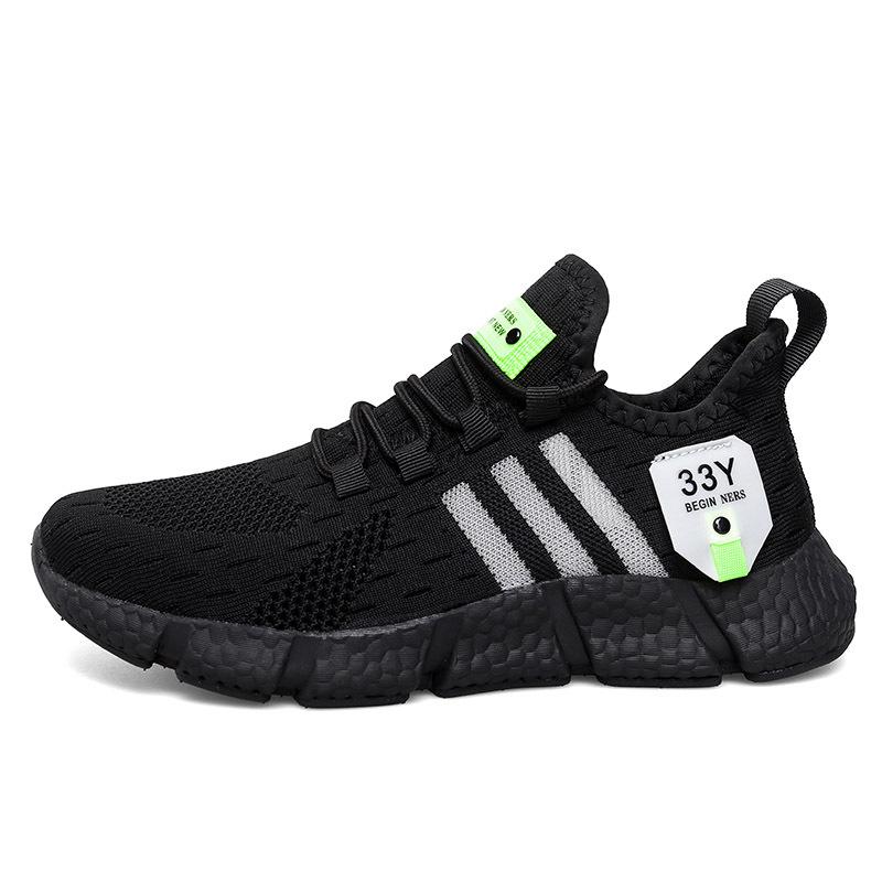 Sportschuhe für Herren, lässige Sneakers, Sommerschuhe, Laufschuhe für Herren, atmungsaktiv, bequem, modisch, Wanderschuhe 44 coole schwarze