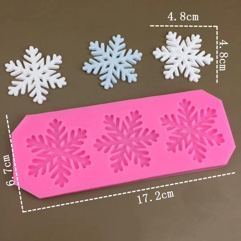 Weihnachtsschneeflockenform, Fondant, lebensmittelechtes Silikon, Schokoladenform, Kuchendekorationen