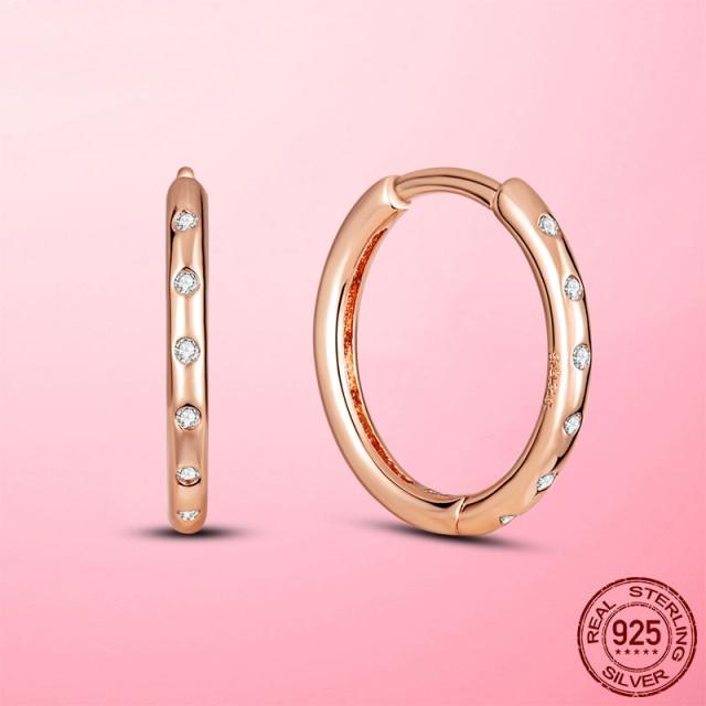 Silberohrringe Echt 925 Sterling Silber Asymmetrische Herz Creolen für Frauen Mode Silber Ohrring Schmuck Geschenk