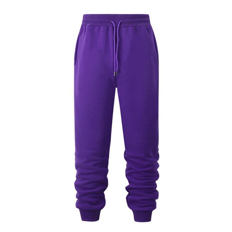 Herren Herbst und Winter Freizeithosen Sporthosen Herrenhosen Jogginghosen Hip Hop Straßenhosen 2XL violett