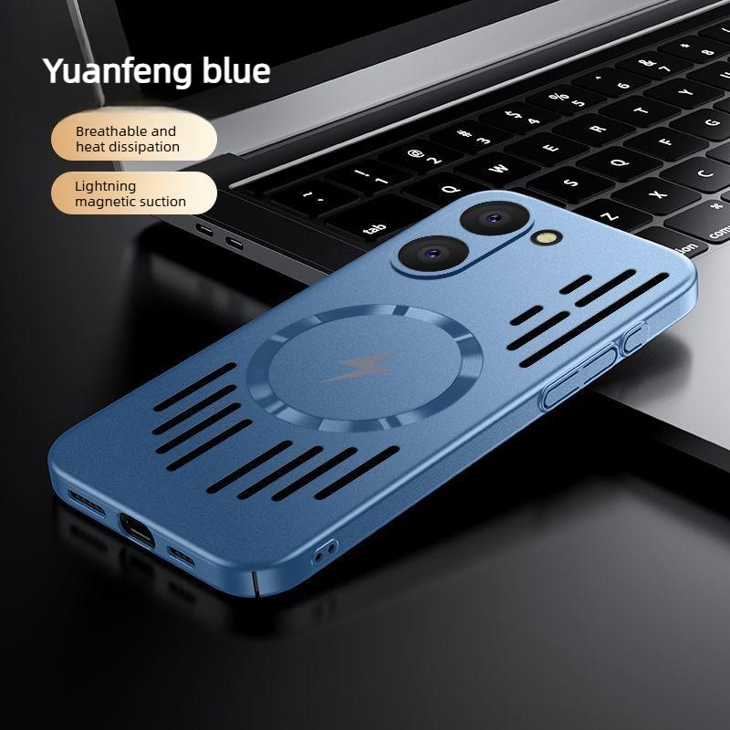Luxuriöses Eisgefühl Wärmeableitung Hülle für Xiaomi POCO X8 Pro Max X7 F8 Ultra F7 M8 Pro 15T Pro Ultra Dünne Magnetische Schutzhülle POCO F7 Ultra blau