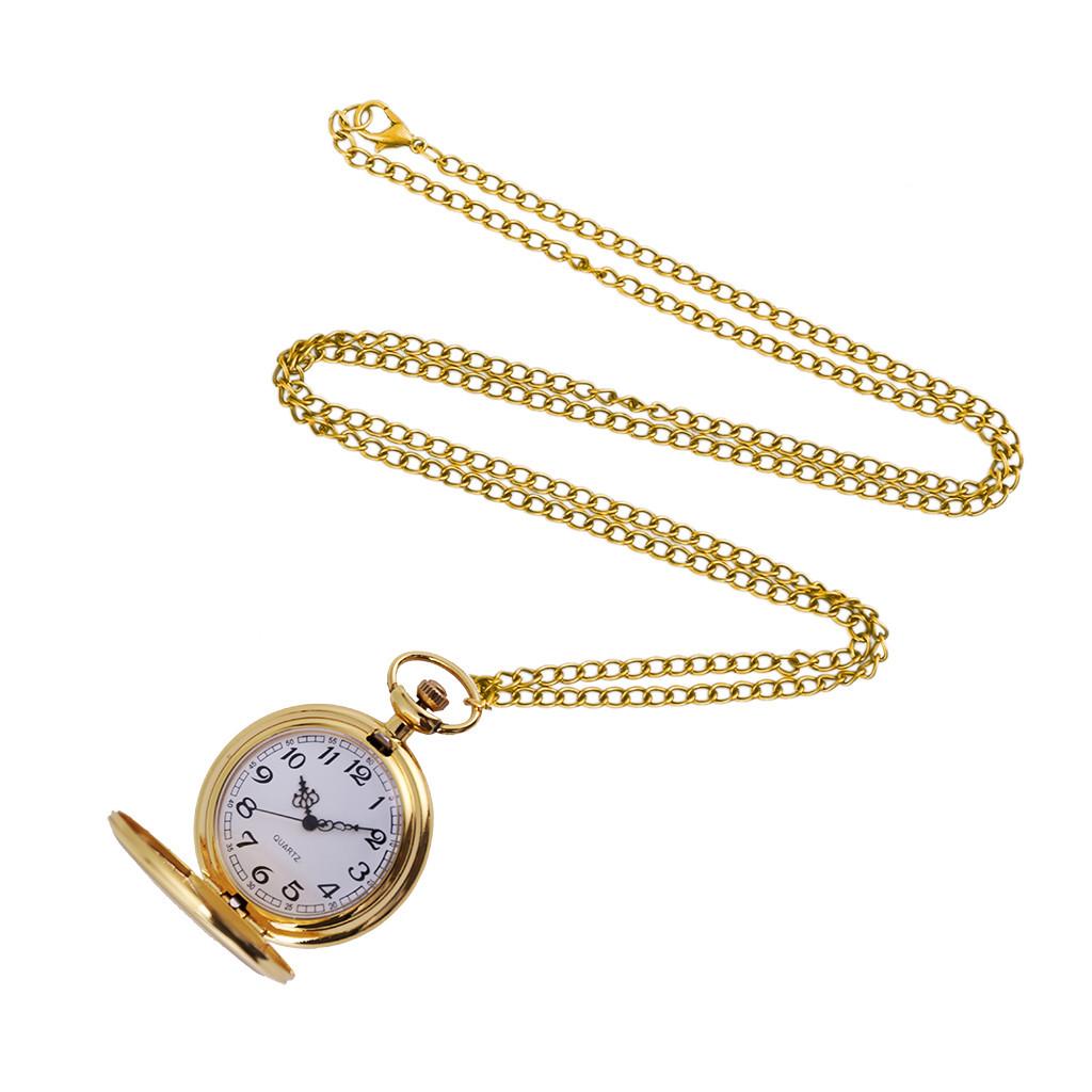 (Beamer)Klassische, große, modische Taschenuhr aus Gold mit zwei Gesichtern und höfischem Stil One Size gold