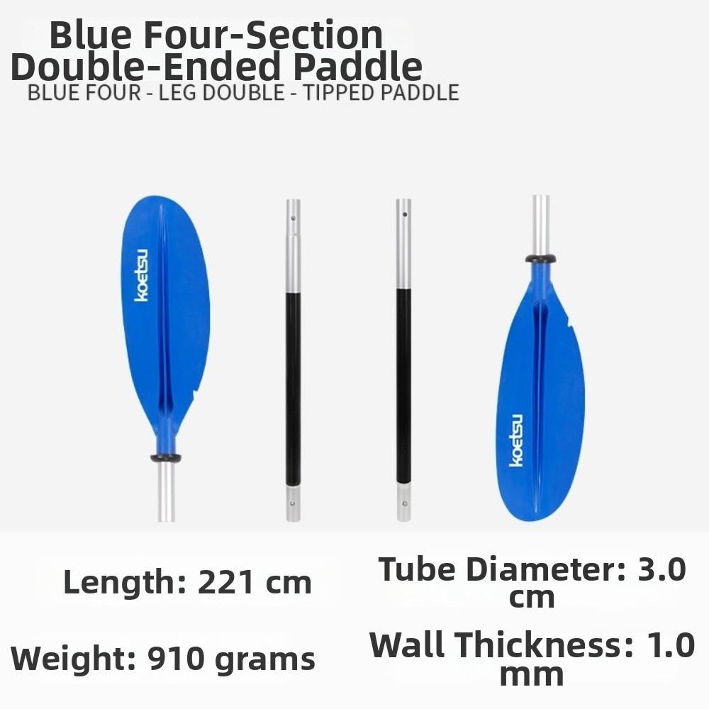 Verstellbares, umwandelbares, abnehmbares Einzel-/Doppelkopf-Ruderpaddel für SUP-Board und Kajak 221cm Blue