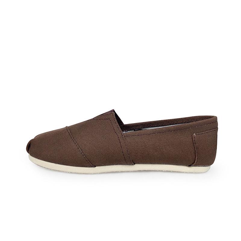 Neue 2025 Canvas-Schuhe Herren- und Damen-Slipper einfarbig Toms-Schuhe Thomas Stoffschuhe Mary-Schuhe bequem und vielseitig 42 dunkelbraune