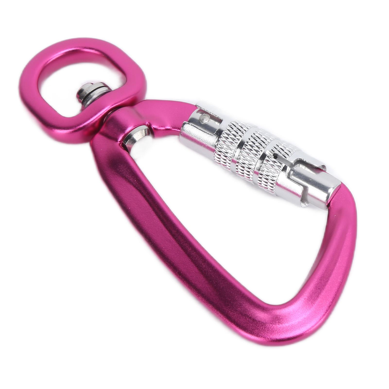 Karabinerhaken Selbstverriegelnd 360 Drehbarer Haken Zubehör für Hundeleine Hängematten Rucksäcke Schwarz