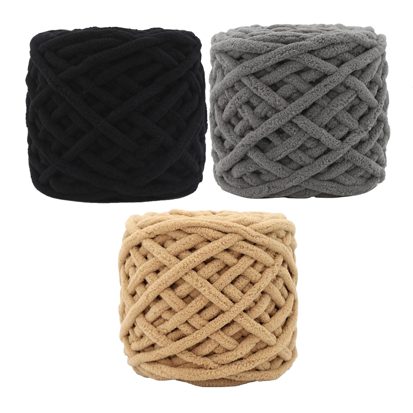 3 rollen Super Chunky Garn Khaki Grau Schwarz Farbe Haut Freundliche Weit Verbreitet Dicke Stricken Garn für