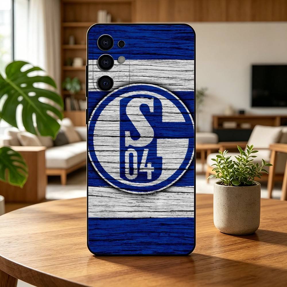 S-Schalke S04 Handyhülle für Samsung S25,S24,S21,S22,S23,S30,Ultra,S20,Plus,Fe,Lite,Note,10,Schwarze Hülle Samsung S21 S305G