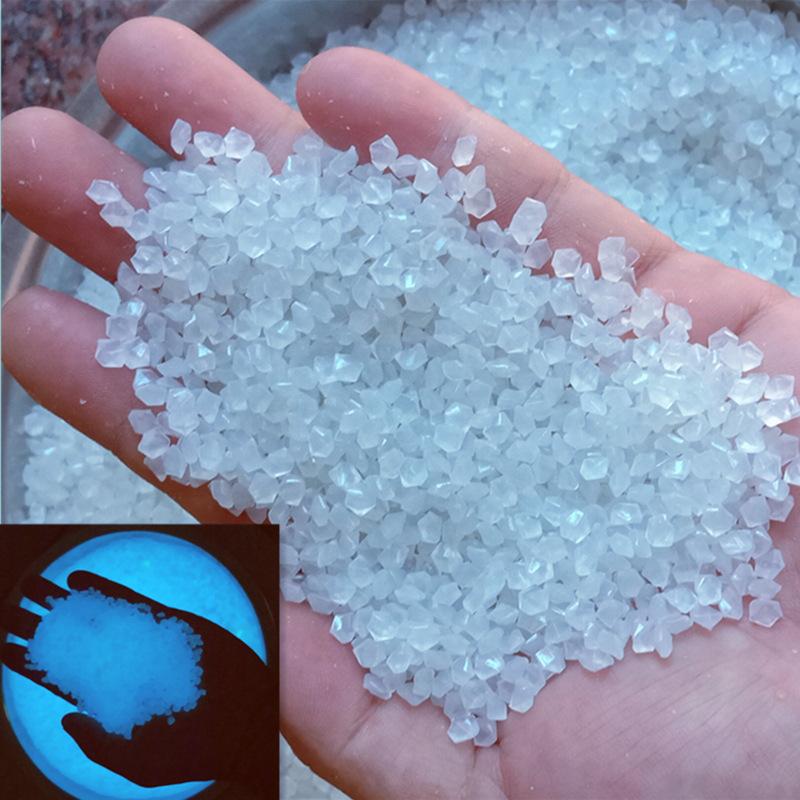 1000 stücke Leuchtsand Glow In Dark Stein Kiesel Garten Hof Outdoor Pfad Rasen Dekoration Aquarium Aquarium Home DIY Decor 3-5mm weiß