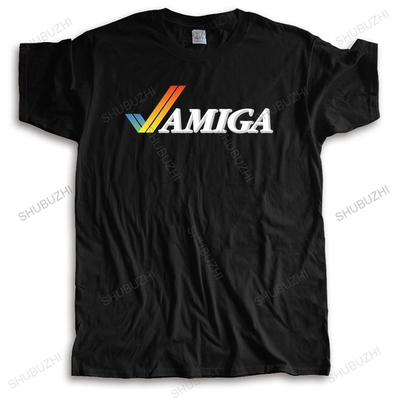 Arrive T-Shirt für Herren Sommergeschenk T-Shirt Herren Rundhals Commodore Amiga Top T-Shirts Unisex T-Shirt Markenkleidung M schwarz