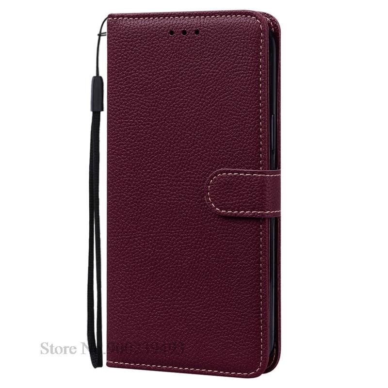 6/6T Hülle Für Oneplus 6 Hülle Leder Klapp Brieftasche Hülle Für Oneplus 6T Hülle Ständer Buchhülle Für Oneplus 6 Hülle 6T Coque Fundas For Oneplus 6 wein rot