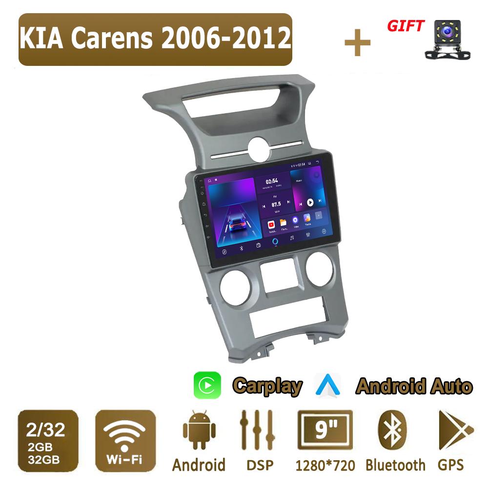 Android Carplay Autoradio für KIA Carens 2006-2012 Multimedia-Player Head Unit Stereo GPS Navigation BT WIFI 4 + 64GB 2+32GB,B