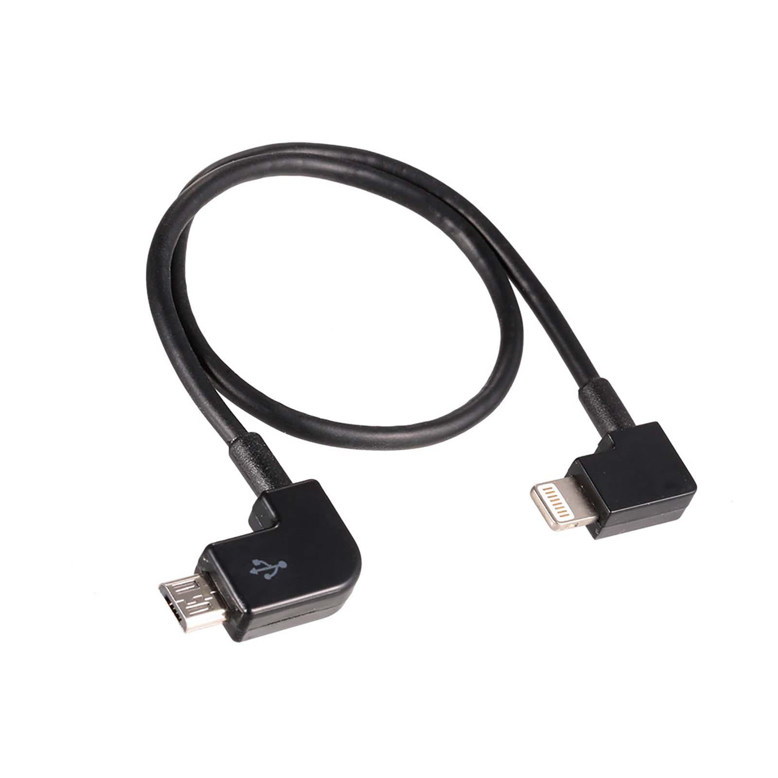 Micro-USB-zu-Lightning-Fernbedienungs-Tablet-Telefon-Datenkonverter-Übertragungskabel für Android iOS schwarz