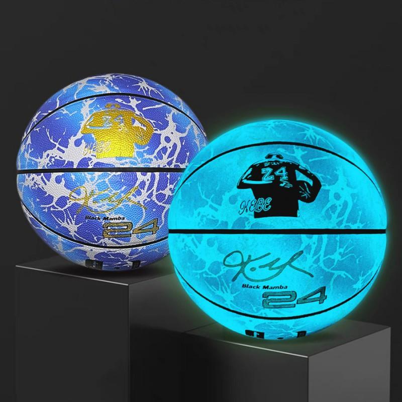 Leuchtender Basketball Kinder Jugendliche Erwachsene PU Indoor Outdoor Sportball Größe 5 6 7 Mit Zubehör Size 7 Basketball Official Standard Size