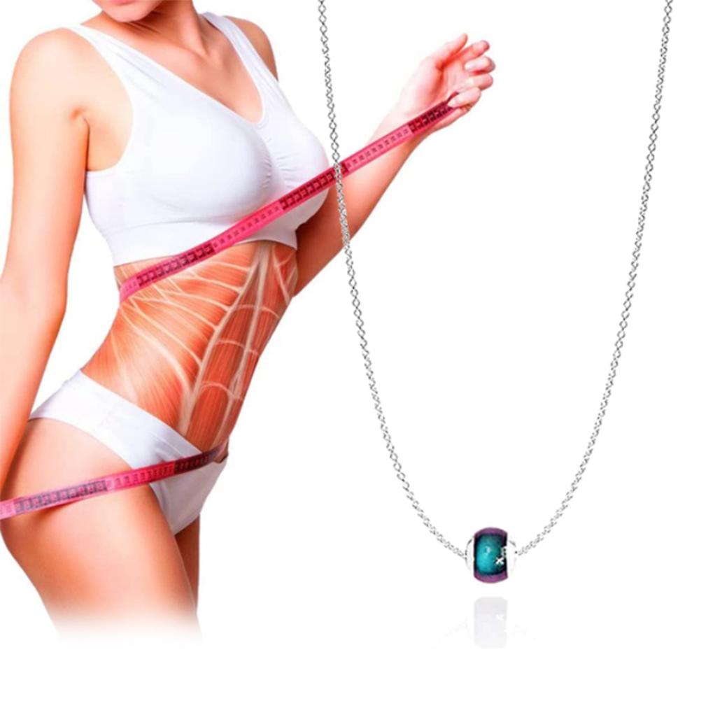 Lymphdrainage Halskette Farbwechselnder Anhänger Halskette Anti-Schwellung Edelstahlkette