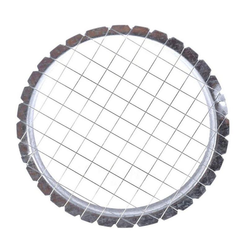 Edelstahl Eierschneider Cutter Mesh Grid Gemüse Obst Chopper Für Salat Dessert Kartoffel Cube Grid Schneiden Küche Gadgets silber