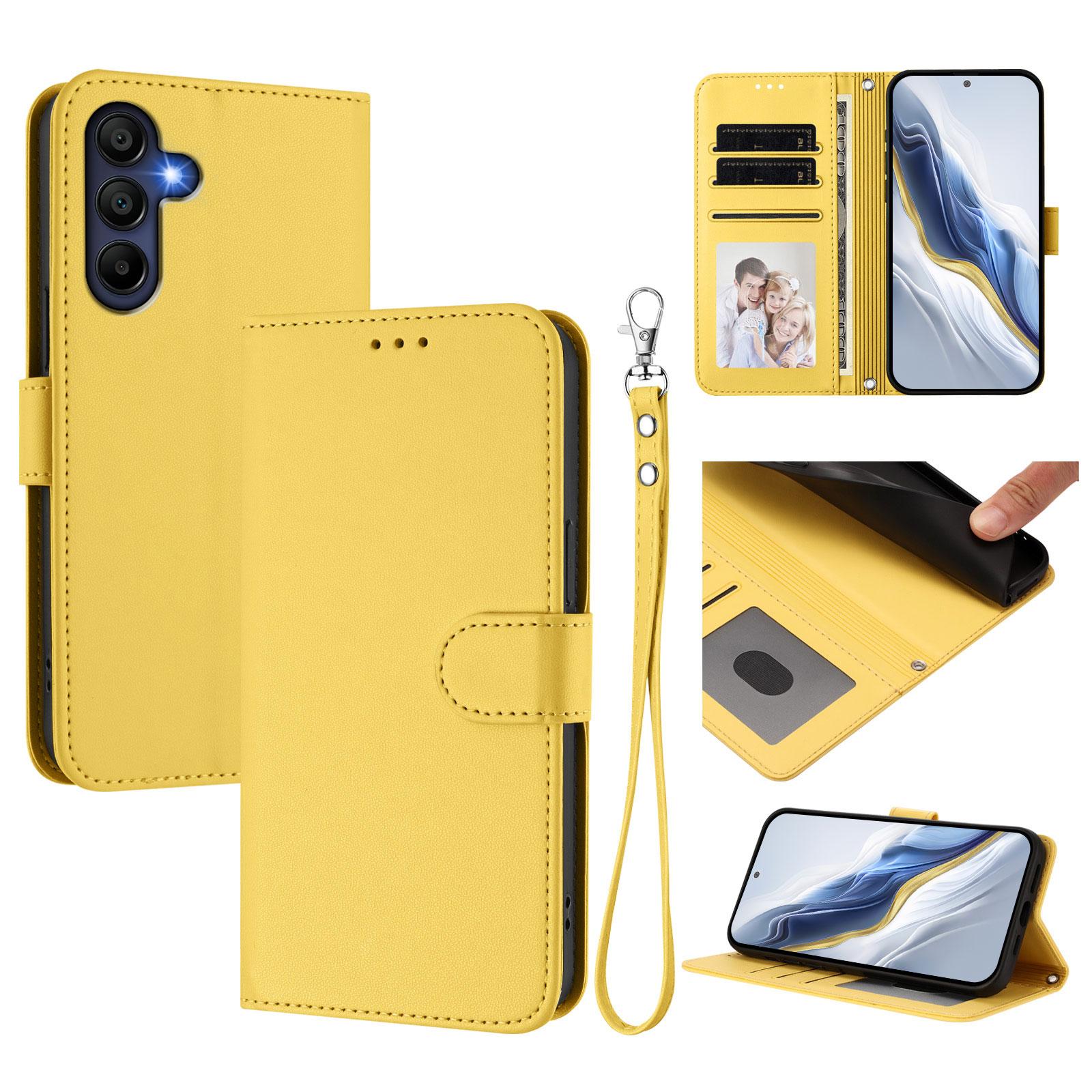 Einfarbige Leder Handyhülle Handyhülle Für Samsung Galaxy A17 A07 Magnetische Klapp-Wallet-Hülle Skin Für Funda Galaxy A07 A17 Galaxy A05s
