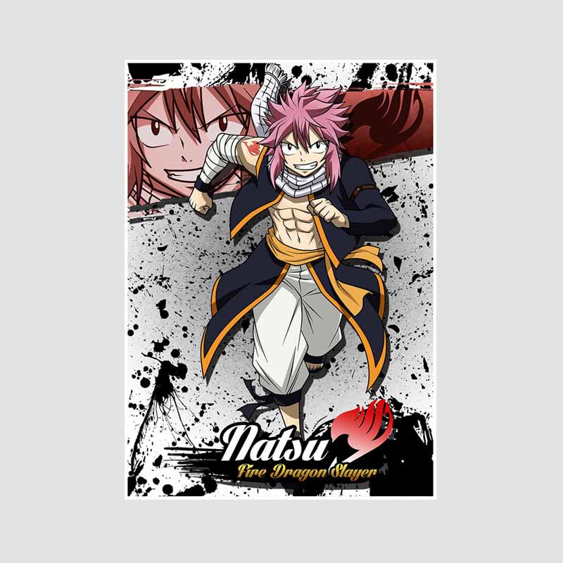 Klassische Anime Fairy Tail-Poster und Drucke, Wohnkultur, Retro-Weißpapier, hochauflösendes Poster, Wandkunst, Bild, Wohnzimmer-Dekoration, Wandbild 42x30cm