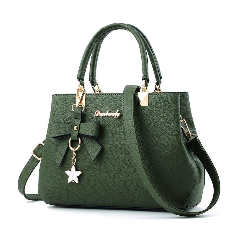 7 Farben Mode Blumen Handtaschen Damen Totes Leder Clutch Bag Damen Handtaschen grün