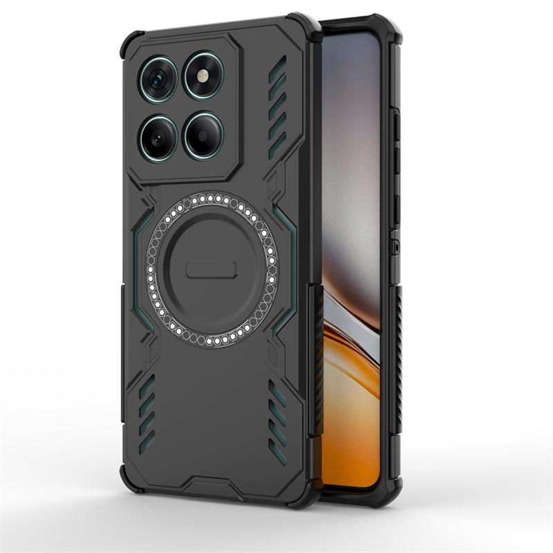 Hülle für Motorola Edge 60 Fusion Magnetische Adsorption Kabellose Ladeabdeckung Moto Edge 60 Fusion Hülle Für Moto Edge 60 Fusion Hülle Motorola Edge 60 Fusion schwarz