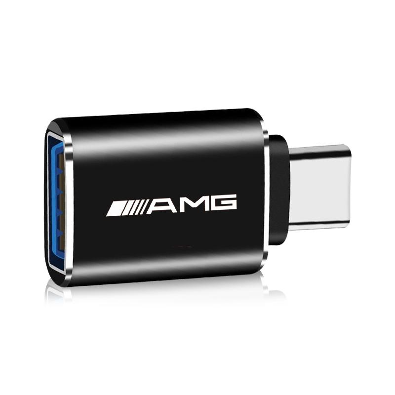 1 Stück Autoladeadapter Typ-C auf USB Konverter Autozubehör für Mercedes-Benz C500 C200 C300 B C E GLA CLA GLK GL ML GLE Klasse Autozubehör AMG