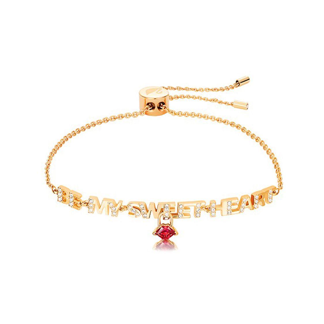 Swarovski Melt Your Heart Romantisches Rotes Lippenarmband Schmuck Damen Schmuck Gold 5446015 Box (Random Color)