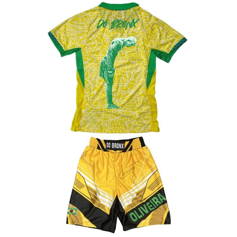Sommer Top Boxer MMA Achteckiger Käfig Charles Oliveira T-Shirt Shorts Set Herren Sport Training Laufset Schnelltrocknend Kampf 4XL