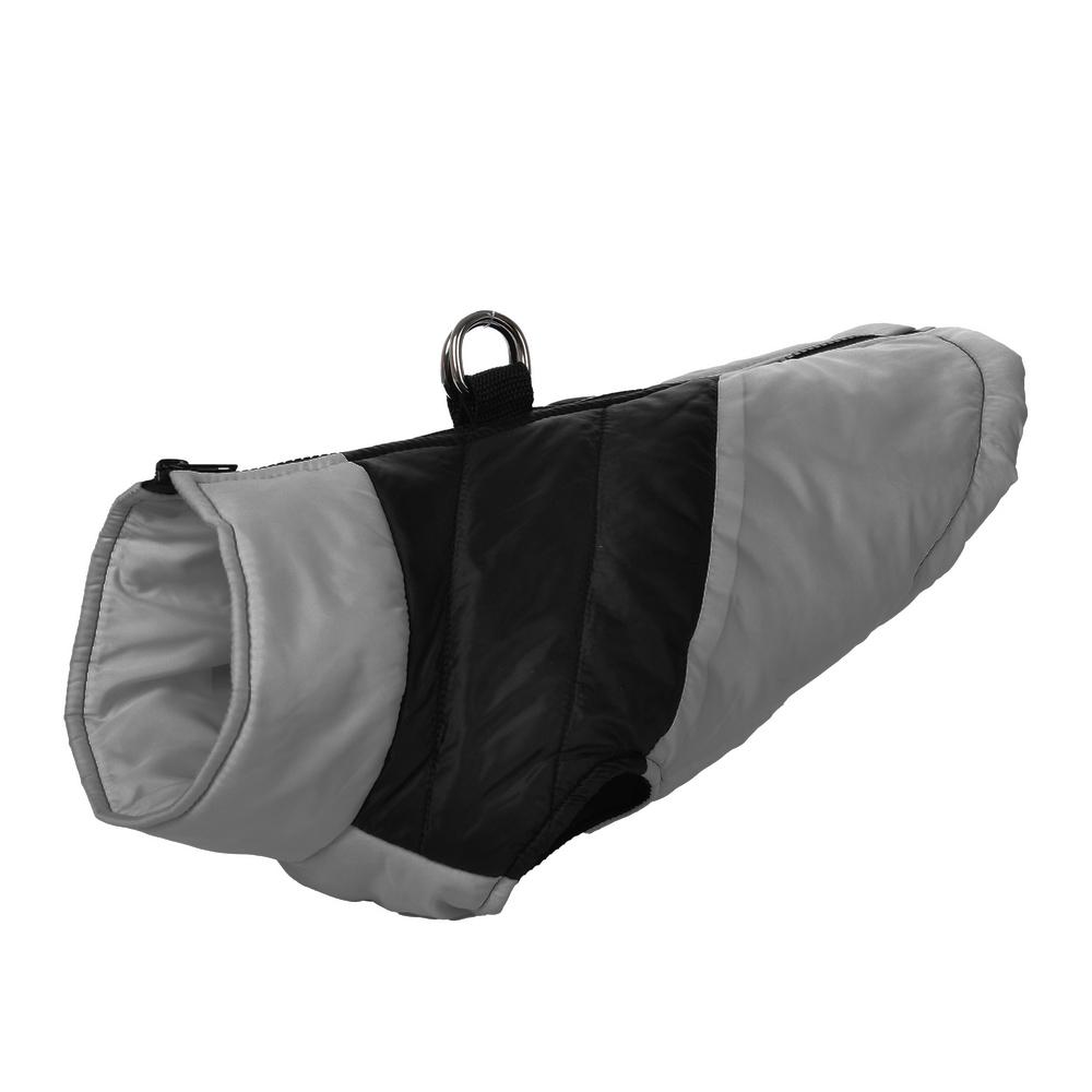S-7XL Große Hundekleidung Winter-Haustierjacke für kleine Hunde Katzen Mantel Bekleidung Winddichte warme Welpenweste Kostüm Wasserdichte Labrodor-Outfits 3XL grau