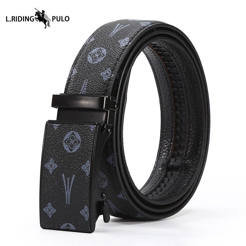 Herren Ledergürtel Business Allround Automatikschließe Gürtel Mittelalterliche und Junge Männer Hosen Gürtel 120cm