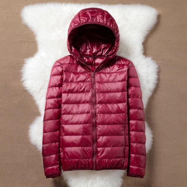 Daunenjacke Damen Mantel Herbst Winter Jacken für warme Steppparka Damen und leichte Damen Ultraleichte Kapuze S brown