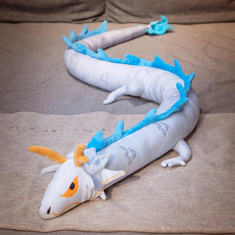 220 cm lebensechter Plüschdrache, ausgestopfte chinesische mythologische Kreaturen, flauschiges Drachenkissen, Simulationsspielzeug, Kinderspielzeug, Heimdekoration 220cm