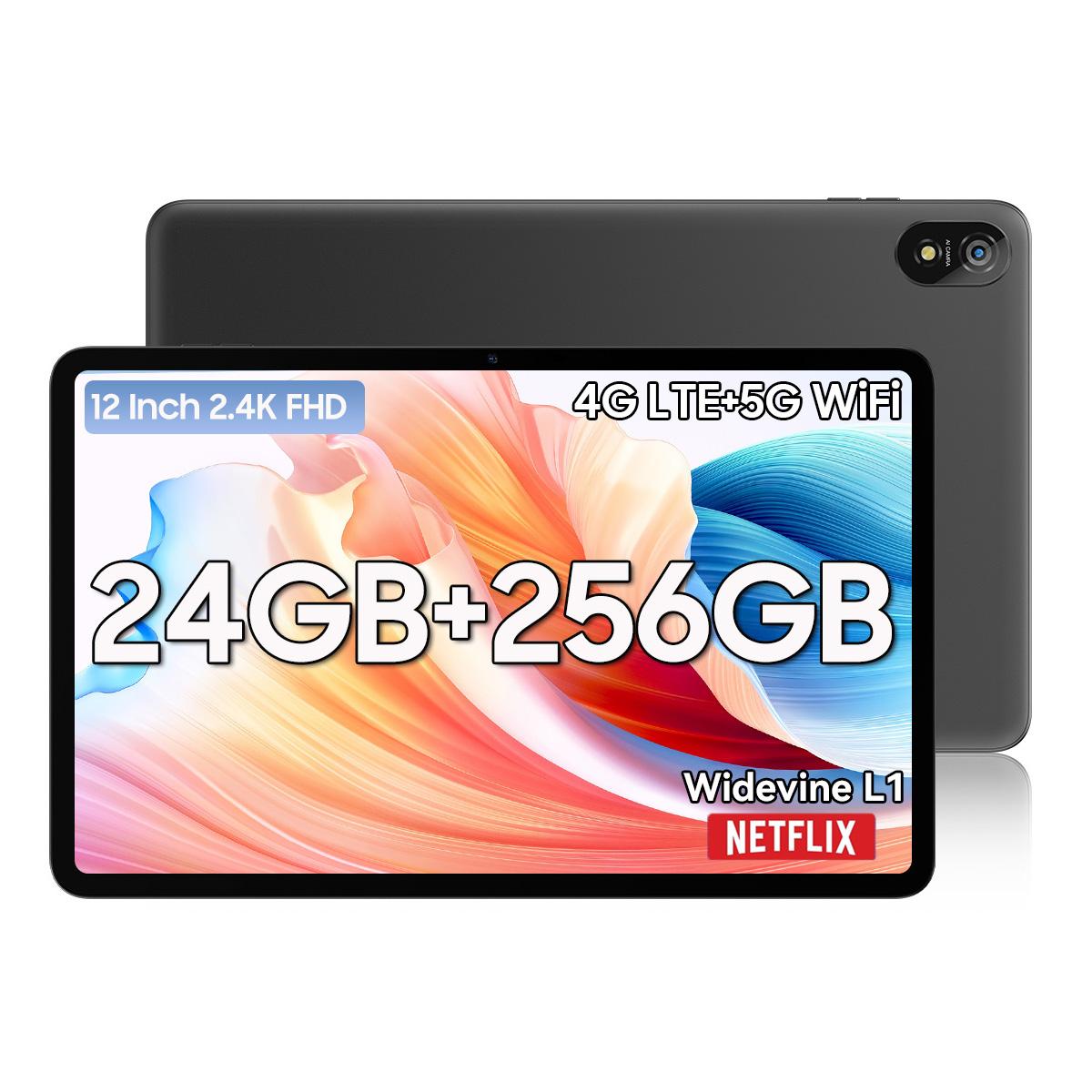 Generalüberholtes Blackview Tab 18 Android-Tablet 12 2,4K 24GB+256GB 8800mAh Widevine L1 NETFLIX grau