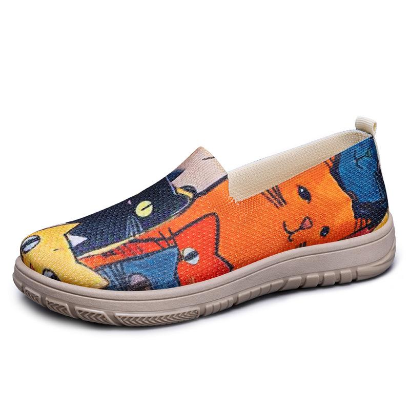 Schuhe Damenschuhe Sommerschuhe Freizeitschuhe große Größe Damenschuhe Farbabstimmung Stoffschuhe Slipper einzelne Schuhe 41