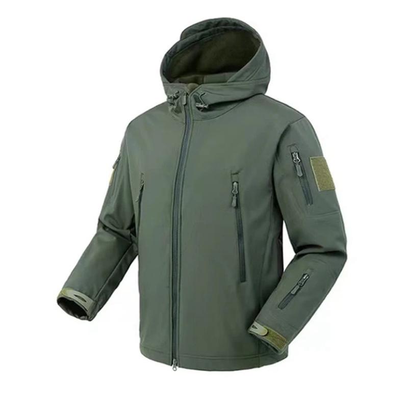 Herren Winter Softshell Taktische Wasserdichte Jacken Männlichen Kapuze Mantel Kampf Angeln Wandern Camping Klettern Skifahren Hosen Hosen 5XL armee grüne