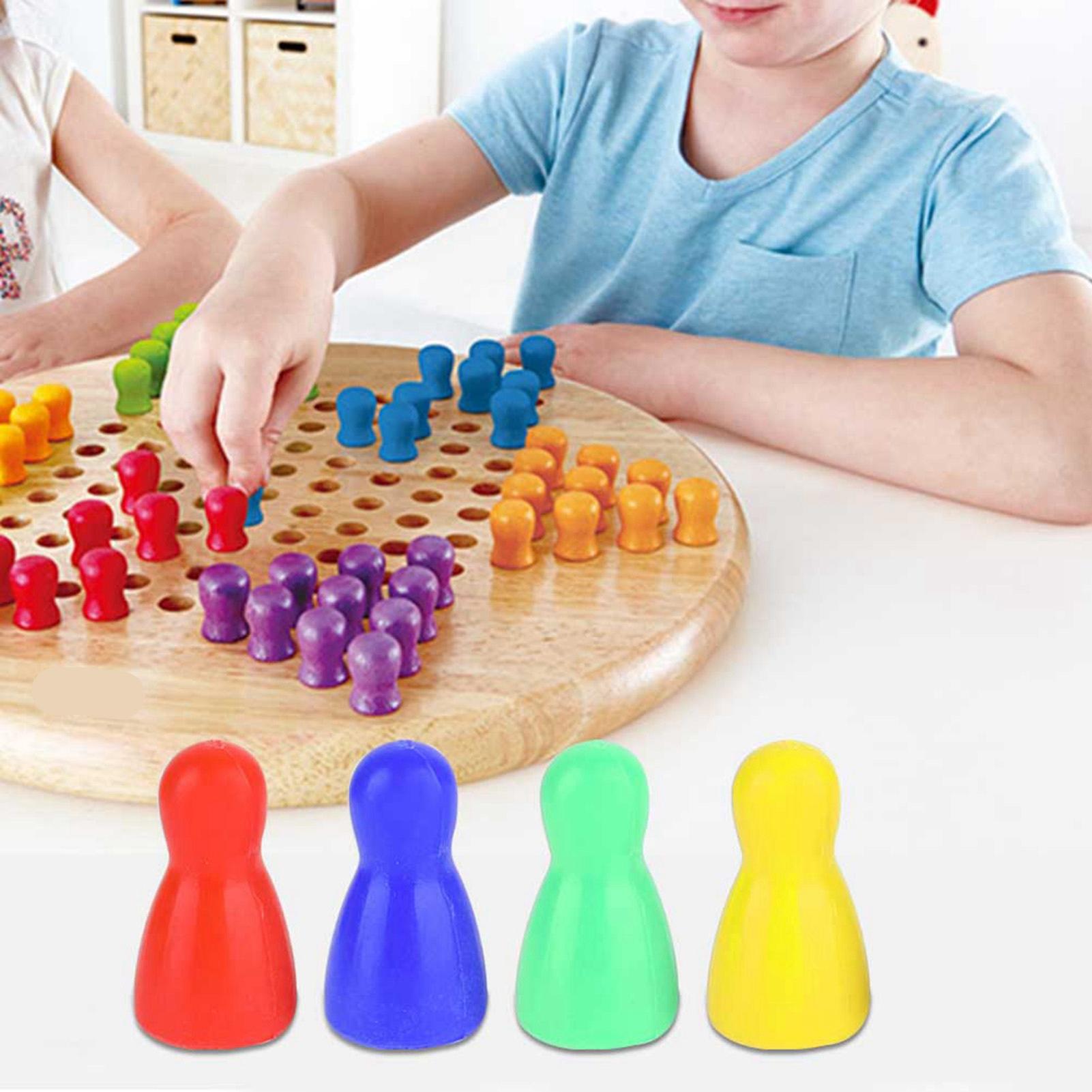 Kunststoff Bunte Stücke Bauern Schach Stücke Würfel Set für Bord Karte Spiele Zubehör