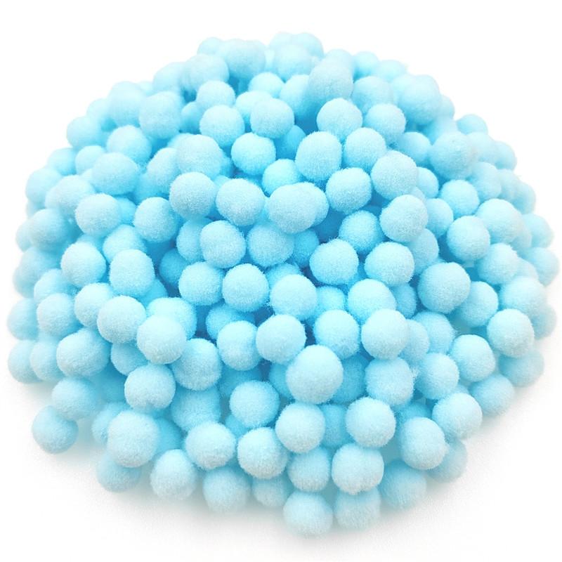 150 Stück/100 Stück 10/15 mm Pompones Pompom Nähen Plüschball DIY Handarbeit Material Flauschiges Hochzeitsdekor Bastelzubehör Schmuck Weiches Kinderspielzeug Zubehör 15mm 100pcs hellblaue