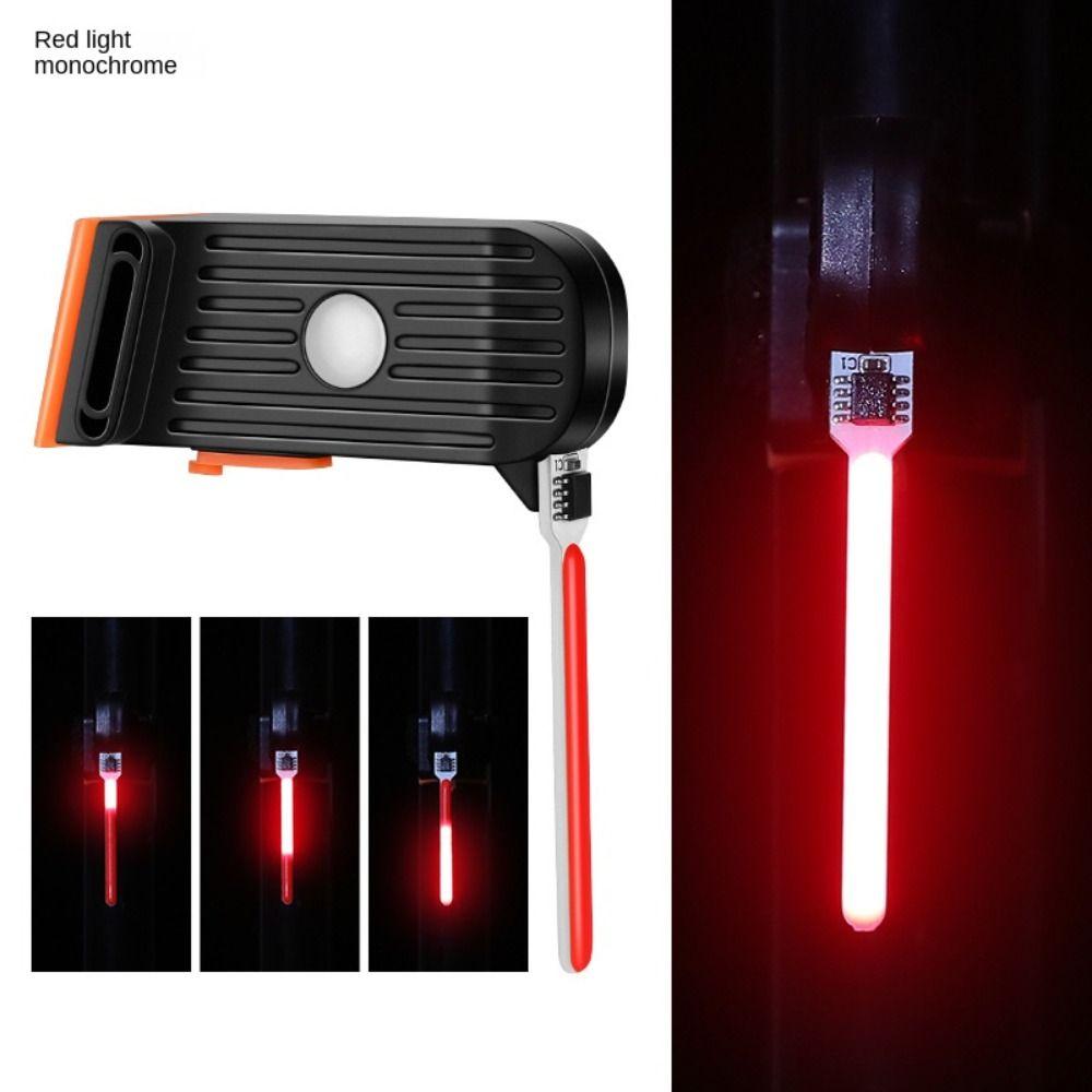 Aufladbares LED-Fahrrad-Rücklicht, ultrahelles Mountainbike-LED-Warnlicht, Fahrradlicht, Fahrrad rot