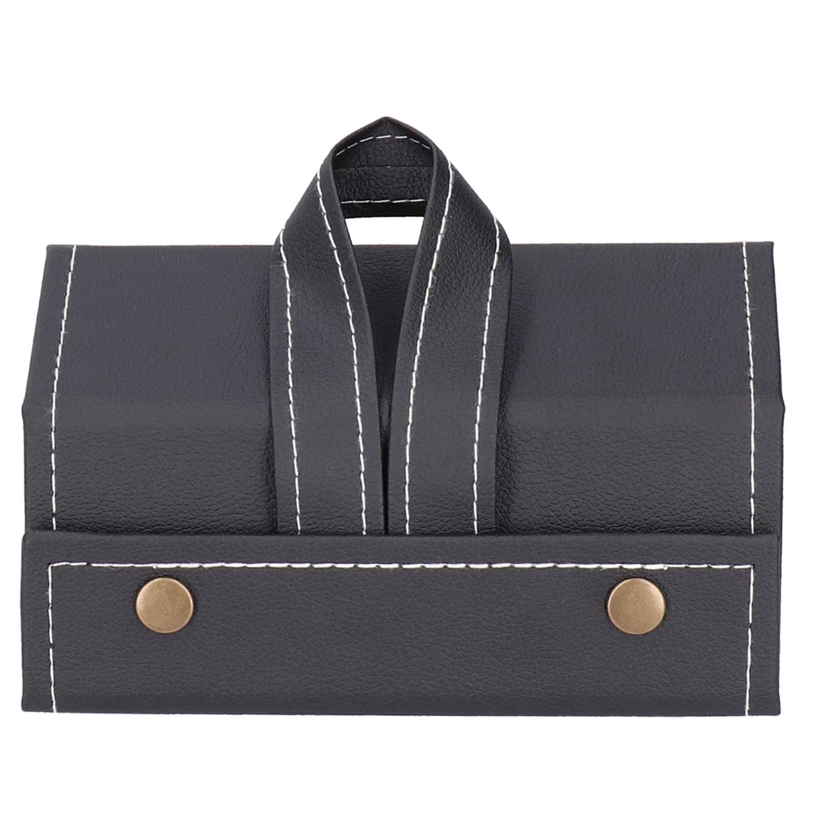 3-Fächer Reise-Sonnenbrillenetui Tragbarer Brillen-Organizer zur Aufbewahrung von Brillen Display Schwarz