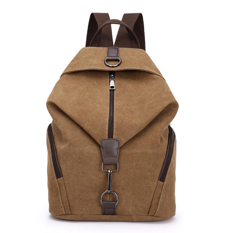 Leinwand Rucksack Damen Tasche Retro Casual Mode Koreanische Freizeit College Stil Rucksack Herbst Winter Reise Rucksack Hohe Kapazität Student rucksack braun