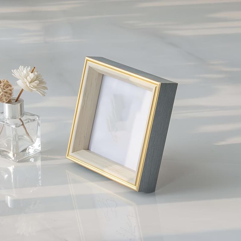 1 stück Einfache Nordic Bild Rahmen Tisch Quadratischen Kunststoff Bild Rahmen 6 Zoll Schlafzimmer Wohnzimmer Hochzeit Foto Waschen Foto Rahmen B