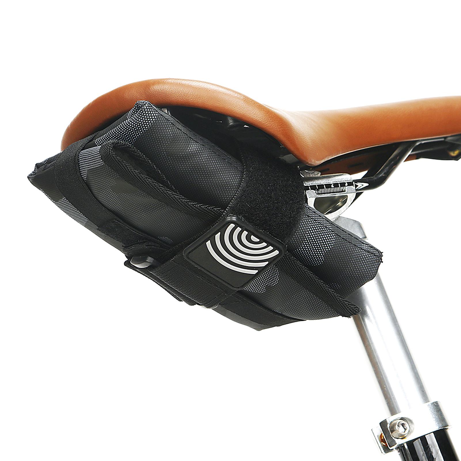 Fahrrad-Werkzeug-Aufbewahrungstasche, faltbar, Fahrrad-Satteltasche, Fahrrad-Sitztasche, Fahrrad-Rahmentasche, Packtasche Bag only schwarz